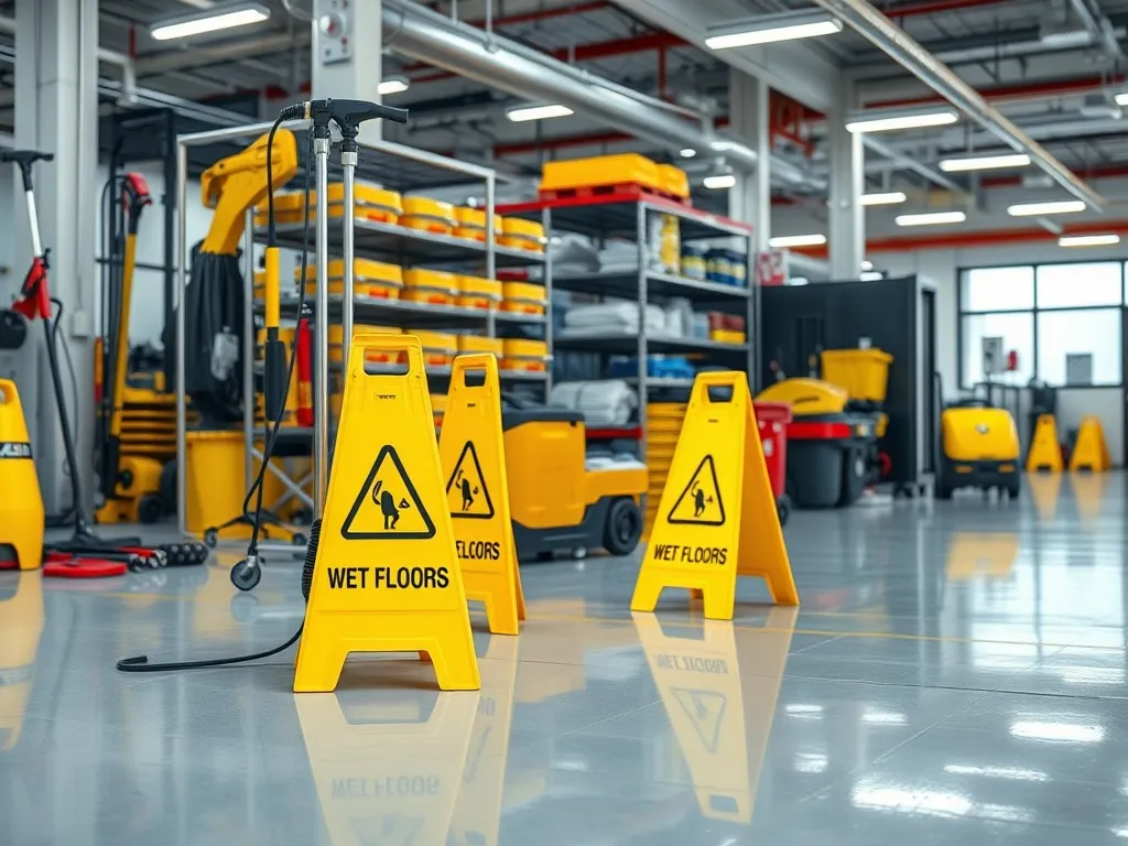 A close-up of high-quality professional cleaning equipment,